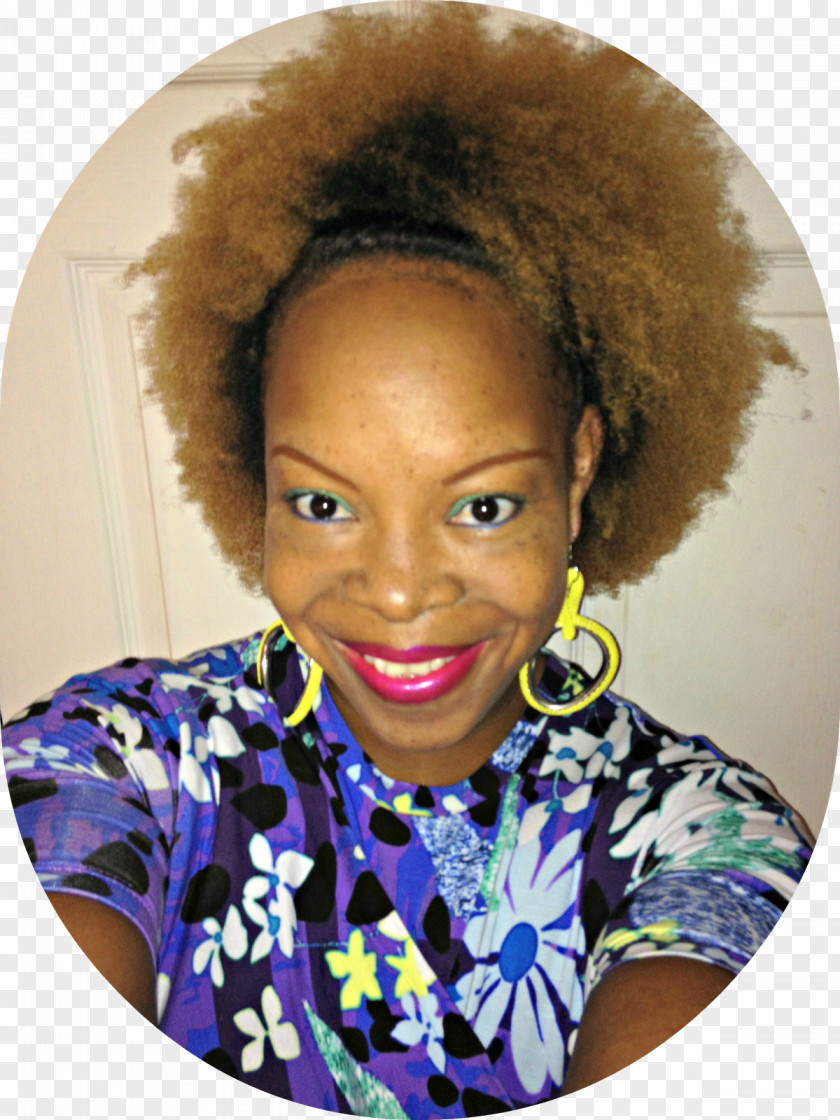 Flirty Printing Afro Jheri Curl Hair Coloring Wig PNG