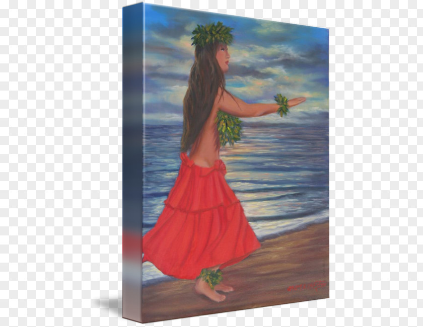 Hula Oil Painting Reproduction Dance Fine Art PNG