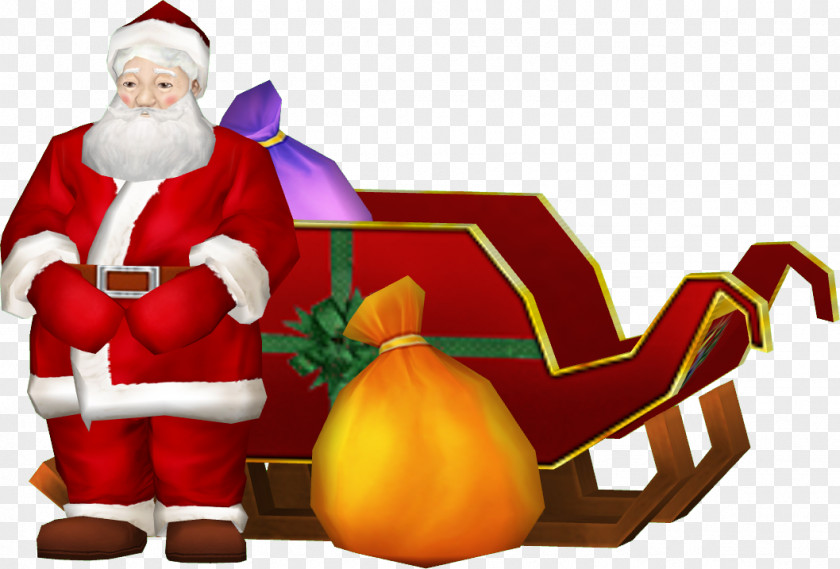 Santa Claus Carries A Gift Clip Art PNG