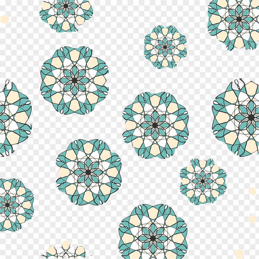 Turquoise Pattern Line Symmetry Jewelry Design PNG