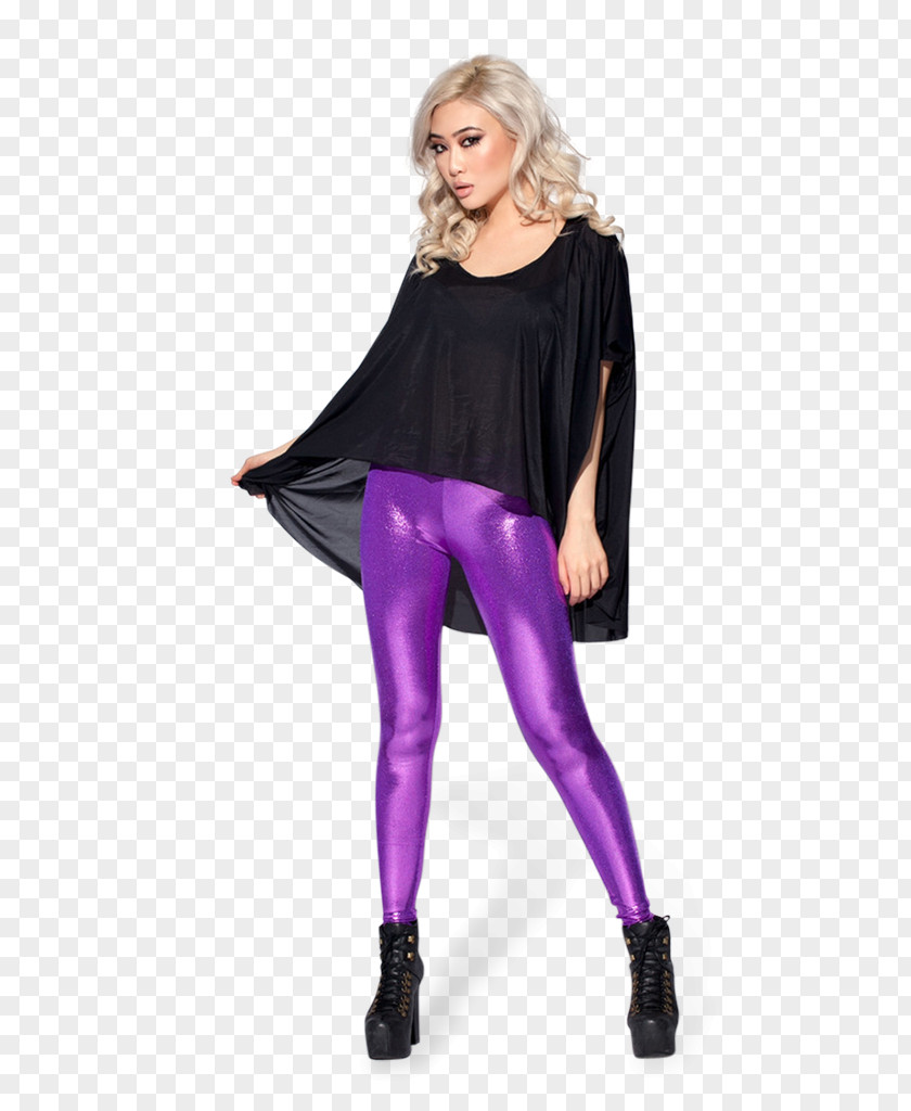 Black Shiny Leggings Model Clothing Shoulder Jeans PNG
