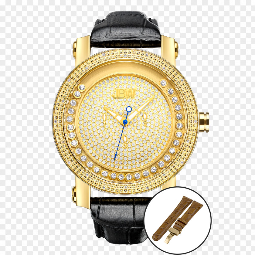 Diamond Vip Watch Strap Colored Gold PNG