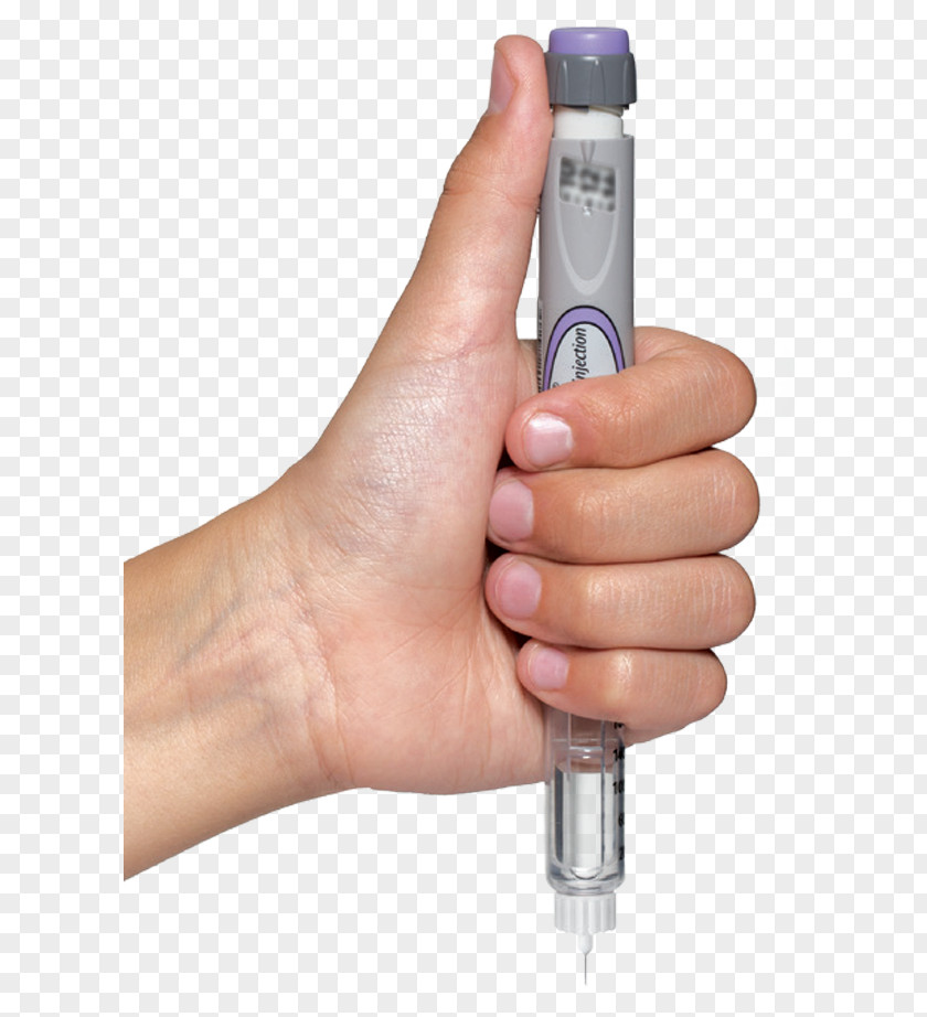 Hand Holding A Pen Insulin Degludec Glargine Injection PNG