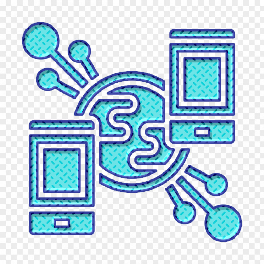 Blockchain Icon Mobile Application Network PNG