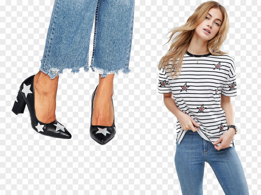 T-shirt High-heeled Shoe Boot Size PNG