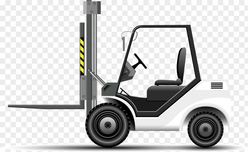 Vector Black And White Hand-painted Truck Forklift Stock Photography Royalty-free Clip Art PNG