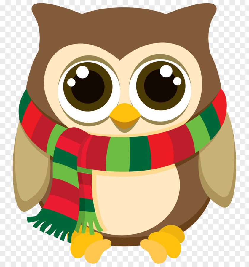 Christmas Owl Santa Claus Clip Art PNG