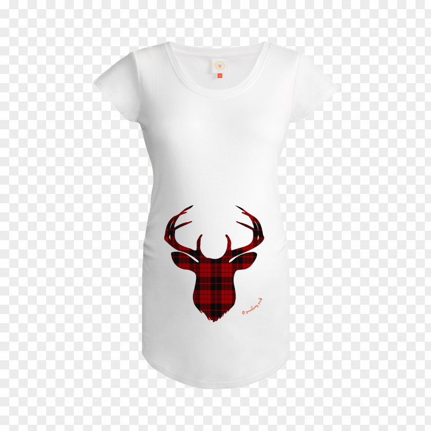 Reindeer T-shirt Antler Sleeve Neck PNG