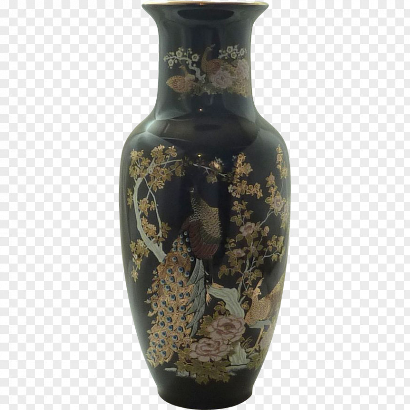 Vase Ceramic Porcelain Pottery Chinoiserie PNG