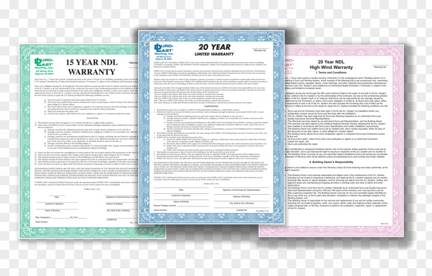 Warranty Paper Computer Software Document Brand Font PNG