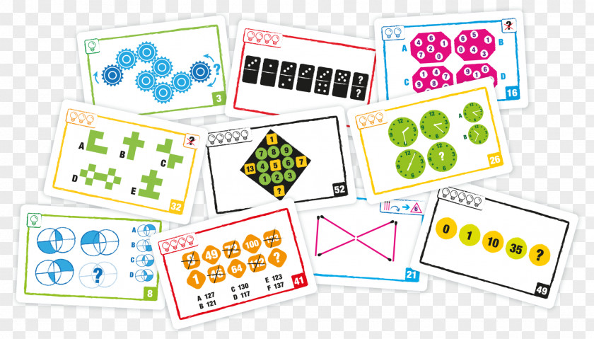 Yellow Business Card Game Logic Cards Amazon.com Mathematics Brain PNG