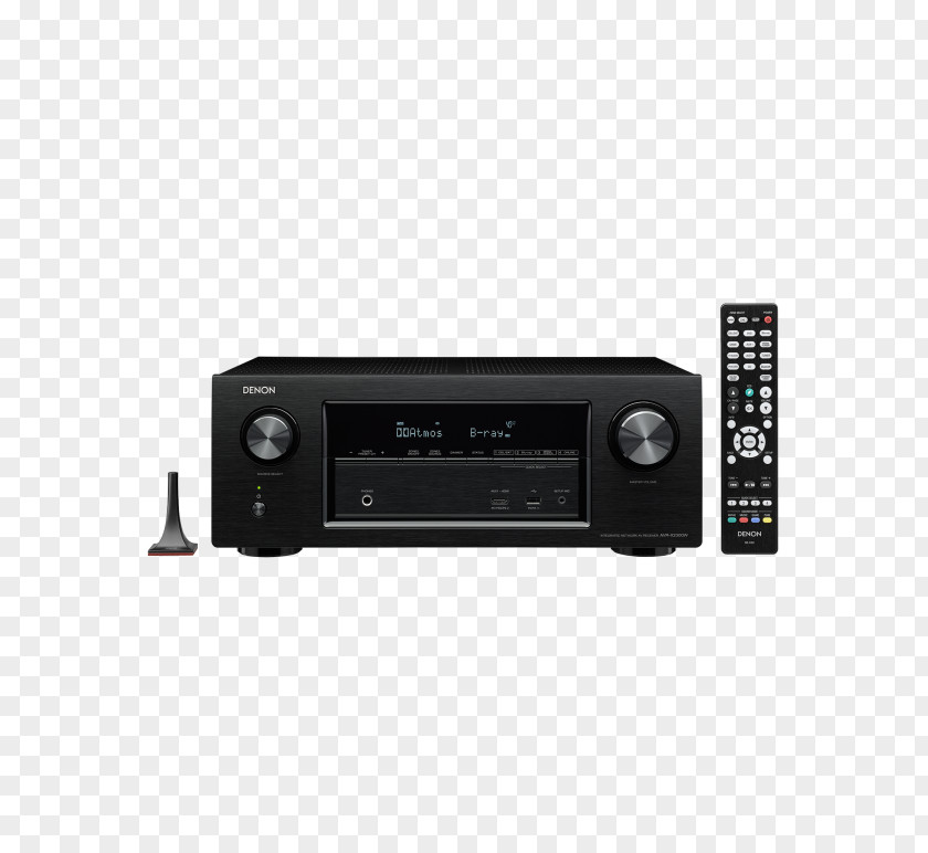 Audio Receiver Denon AVR-X3400H 7.2 Channel AV 4K Resolution Home Theater Systems PNG