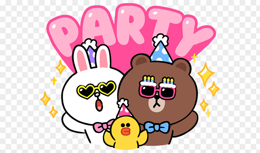 Birthday Clip Art Line Friends Party PNG