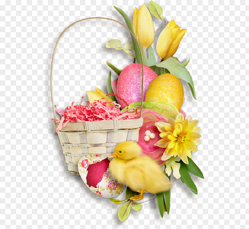 Easter Floral Design Basket Flower PNG