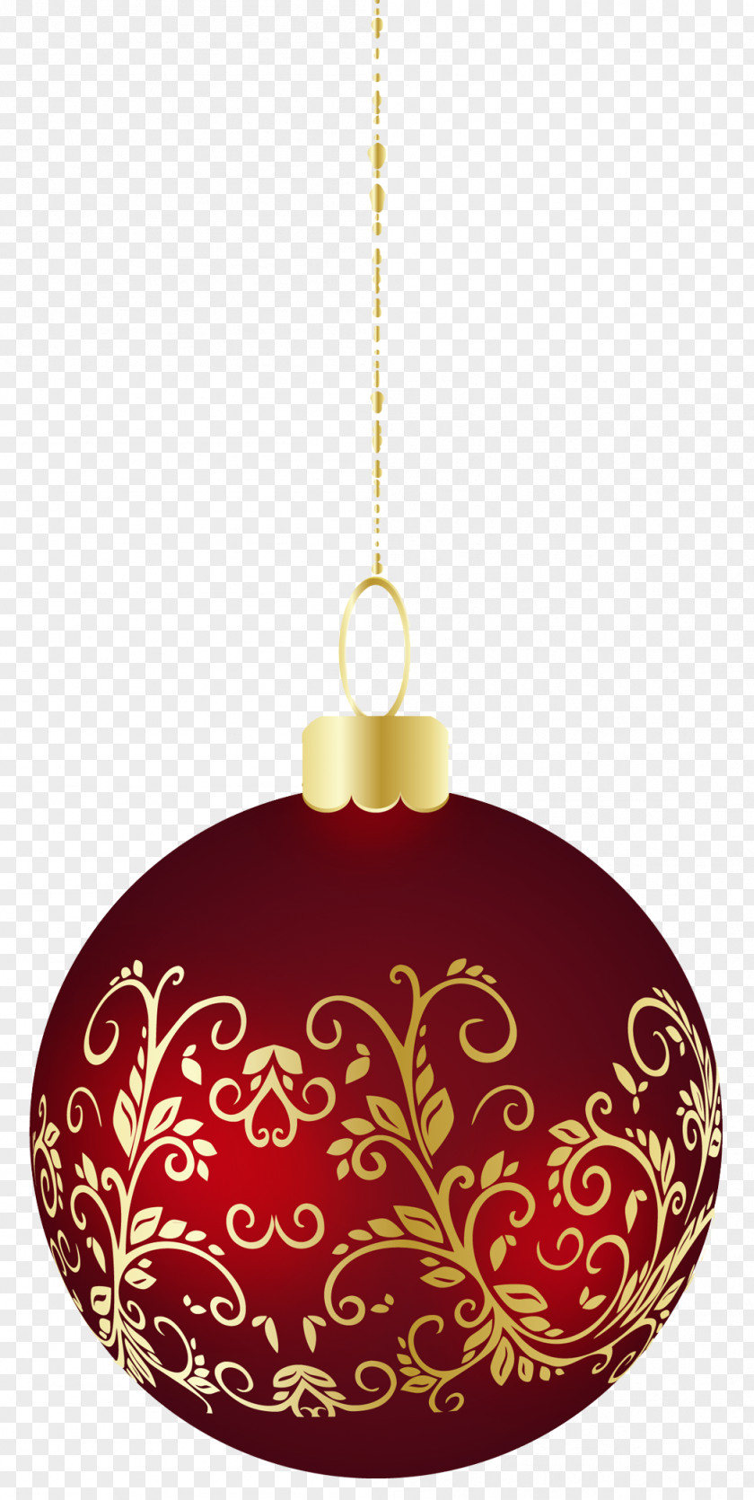 Large Transparent Christmas Ball Ornament Clipart PNG