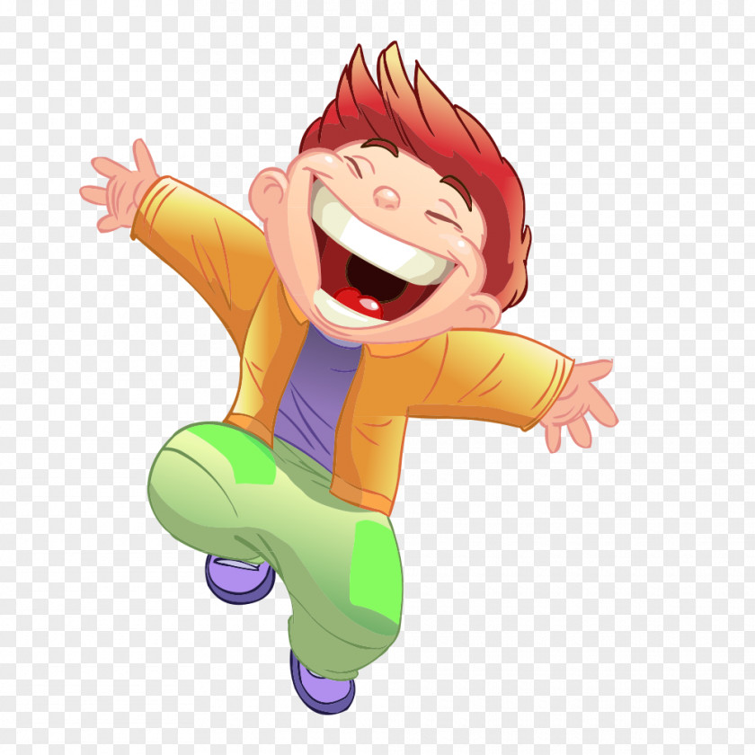 Painted Excited Children Child Animation Illustration PNG