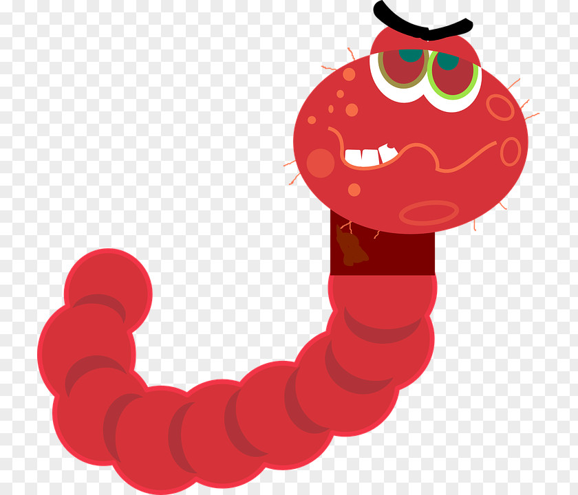 Worm Red Cartoon Computer PNG