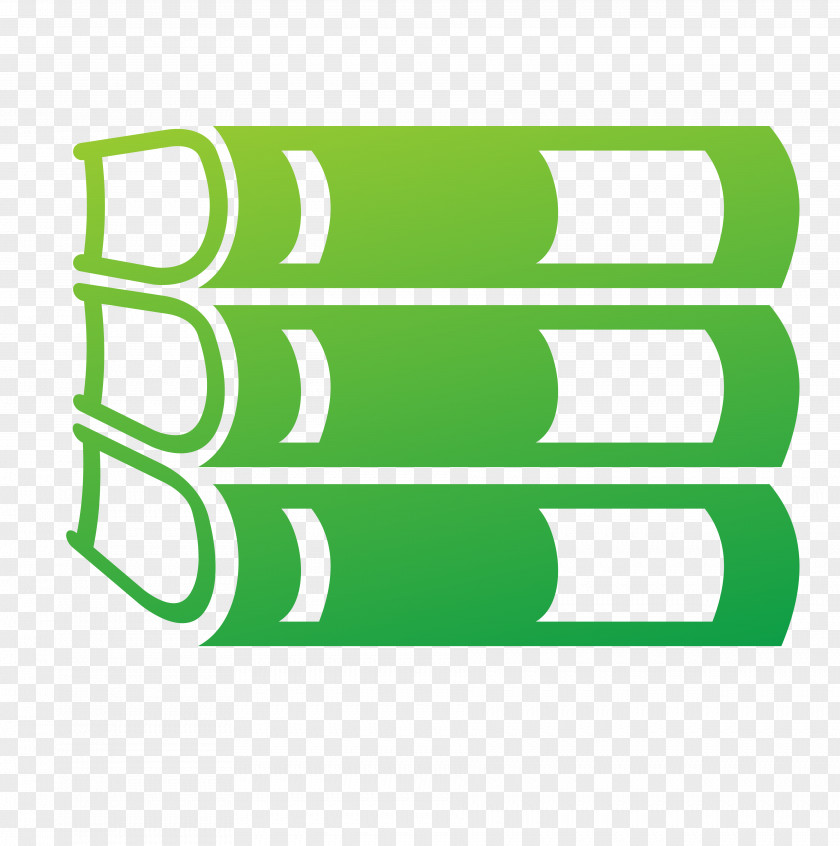 Green Stacked Books Book Icon PNG