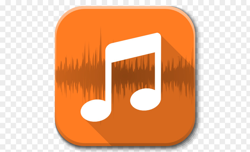 Apps Player Audio Text Symbol Orange PNG