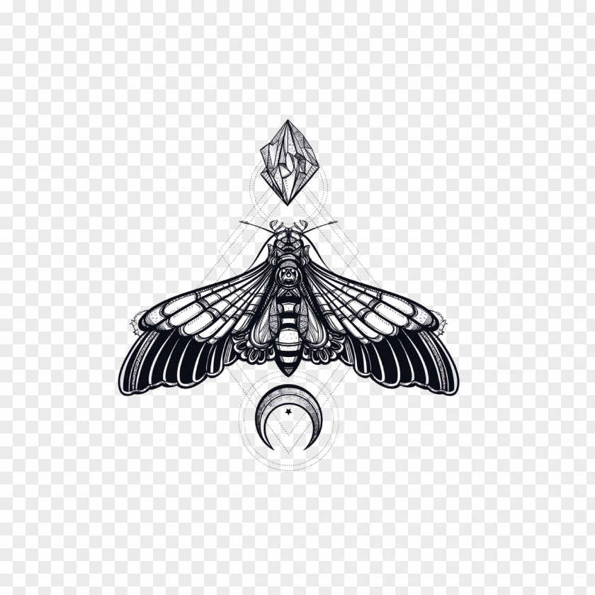 Butterfly Tattoo Art & Design Hawk Moths African Death's Head Hawkmoth Insect PNG