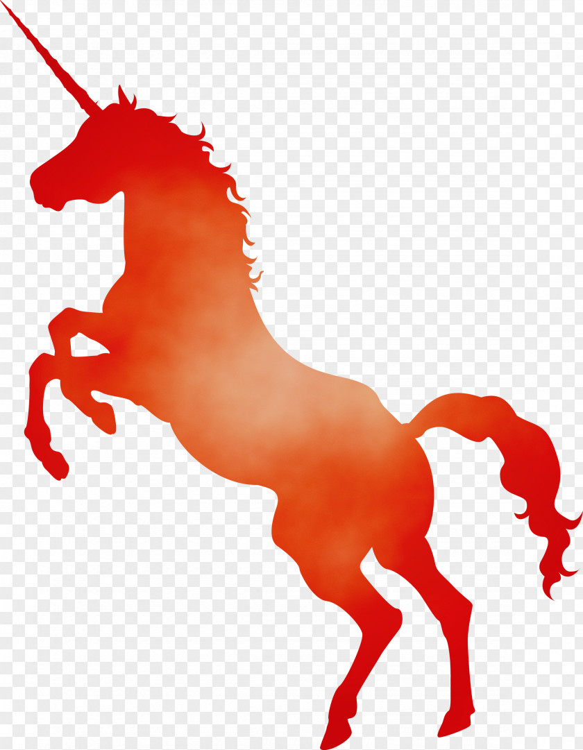 Mustang Stallion Wild Horse Mane Red PNG