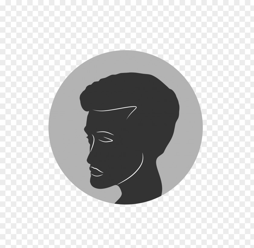 Silhouette Portrait Of A Man (Self Portrait?) Logo Font PNG