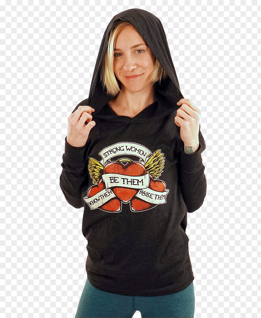 Strong Women T-shirt Hoodie Sleeve Sweater PNG