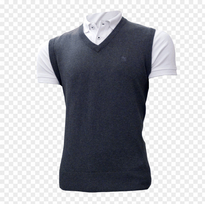 T-shirt Sleeve Sweater Vest Golf Collar PNG