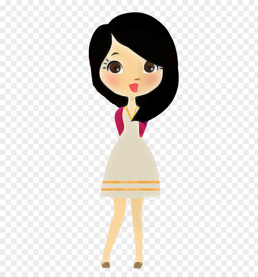 Style Fashion Illustration Cartoon Black Hair Clip Art Animation PNG