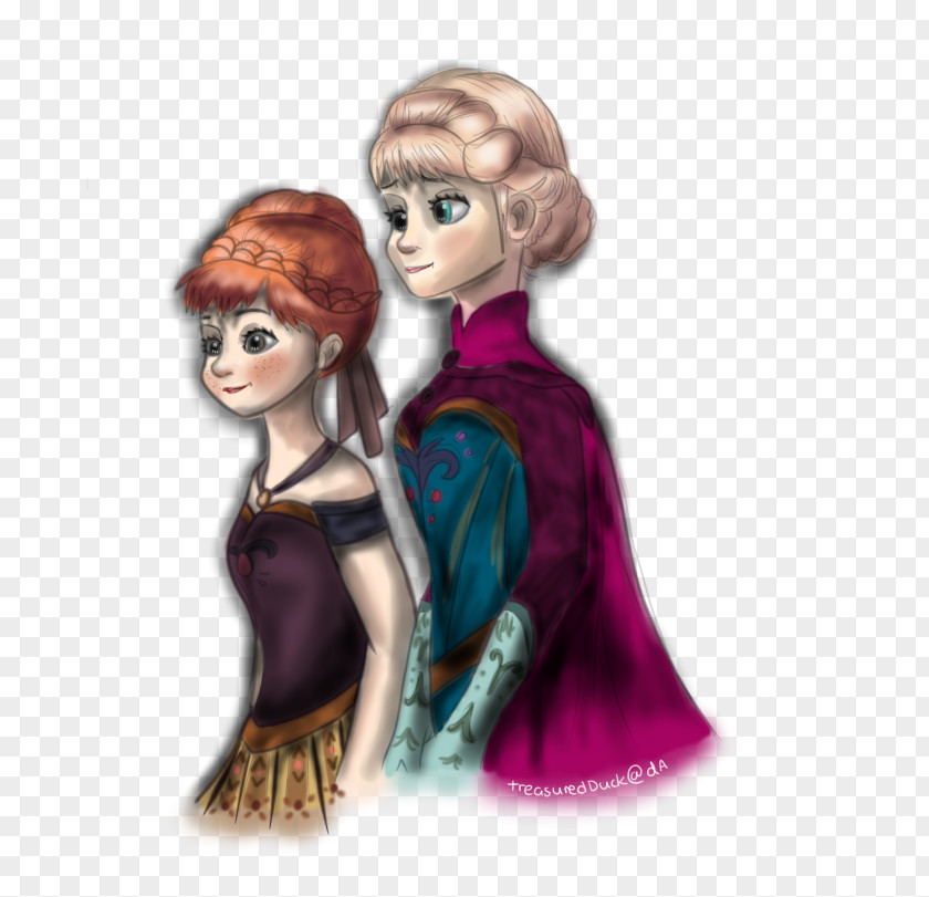 Anna Frozen Figurine Doll Cartoon Character Fiction PNG