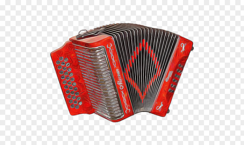 Accordion Free Reed Aerophone Red Garmon Musical Instrument PNG