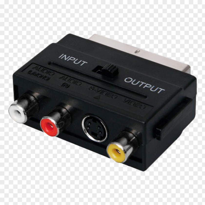 Adapter RF Modulator Electrical Cable SCART RCA Connector PNG