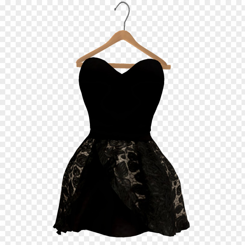 Cockteil Dress Little Black Neck M PNG