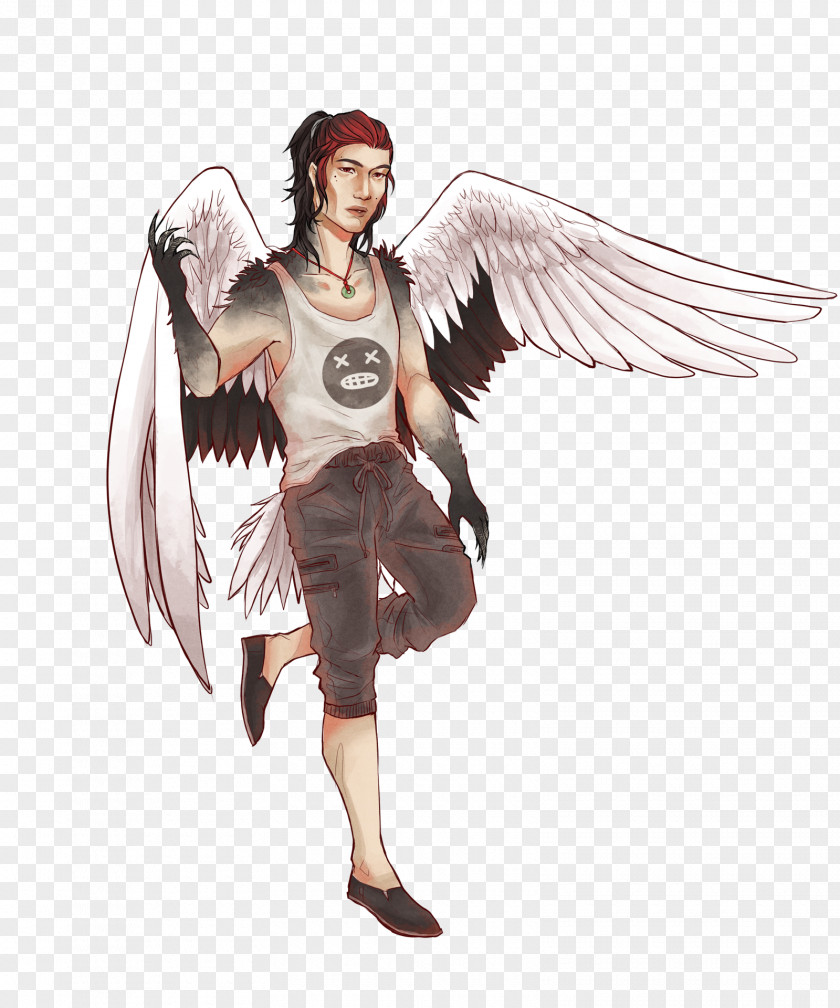 Red-crowned Crane Costume Design Legendary Creature Character PNG