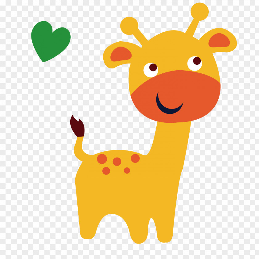 Smiling Deer Northern Giraffe Euclidean Vector PNG