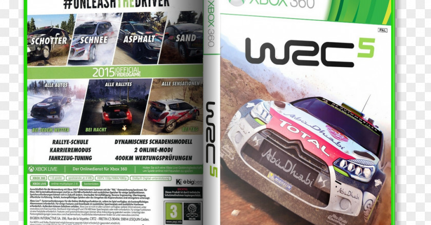World Rally Championship WRC 5 Xbox 360 WRC: FIA One Video Game PNG