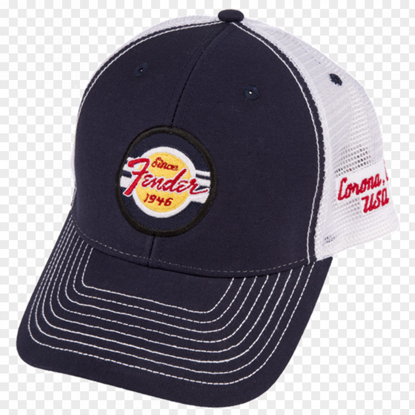 Baseball Cap Fender Stratocaster Trucker Hat PNG