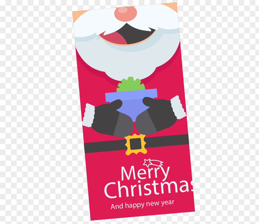 Creative Santa Claus Greeting Card Vector Material Ded Moroz Village Christmas PNG