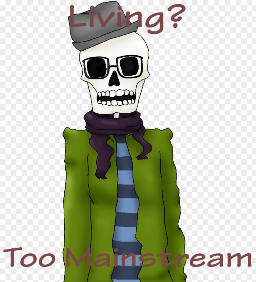 Hipster Skull Figurine Character Fiction PNG