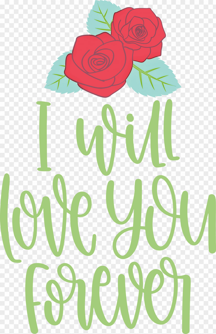 Love You Forever Valentines Day Quote PNG