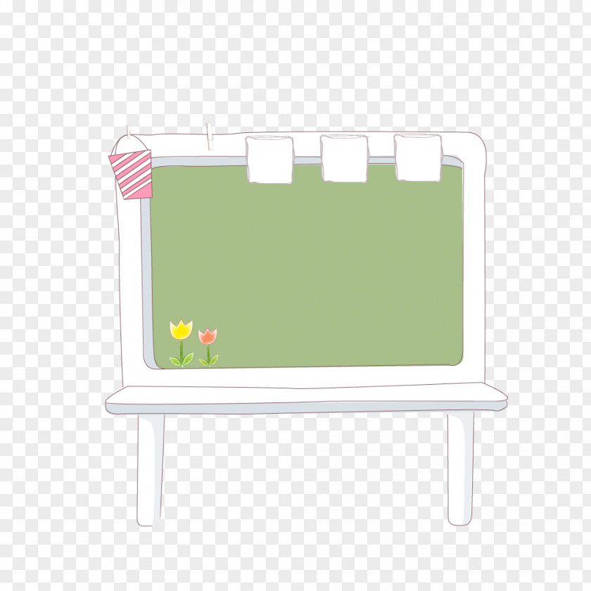 Cartoon Green Chalkboard Table Book PNG