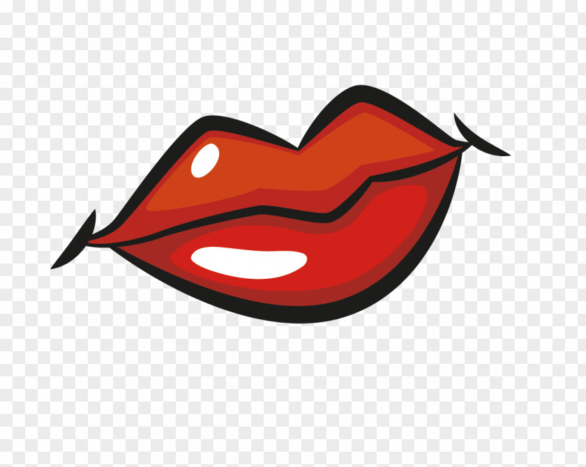 Lips Cartoon Illustration PNG