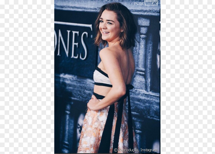 Maisie Williams Grauman's Chinese Theatre Game Of Thrones – Season 6 Cocktail Dress PNG