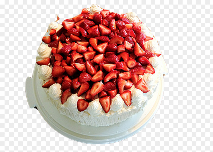 Strawberry Cake Picture Material Ice Cream Icing Birthday PNG