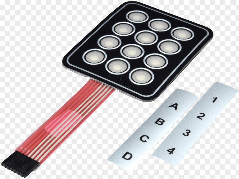Computer Keyboard Membrane Matrix Circuit Push-button PNG