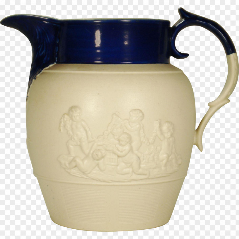 Mug Jug Pottery Ceramic Cobalt Blue Pitcher PNG