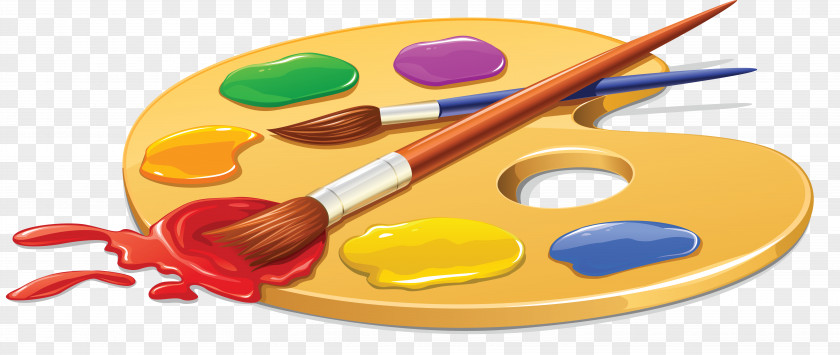 Painting Palette Brush Clip Art PNG