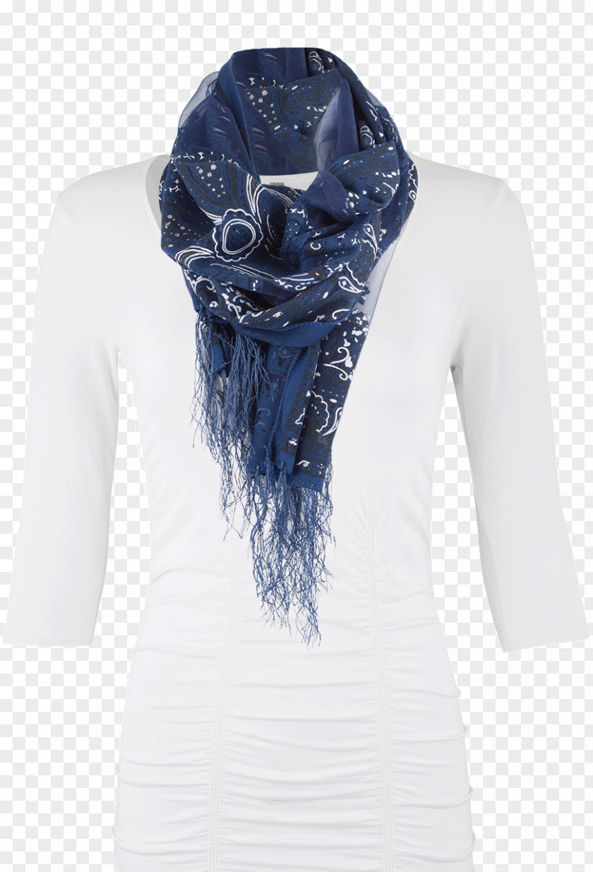 Scarf Kerchief Paisley Neck Blue PNG