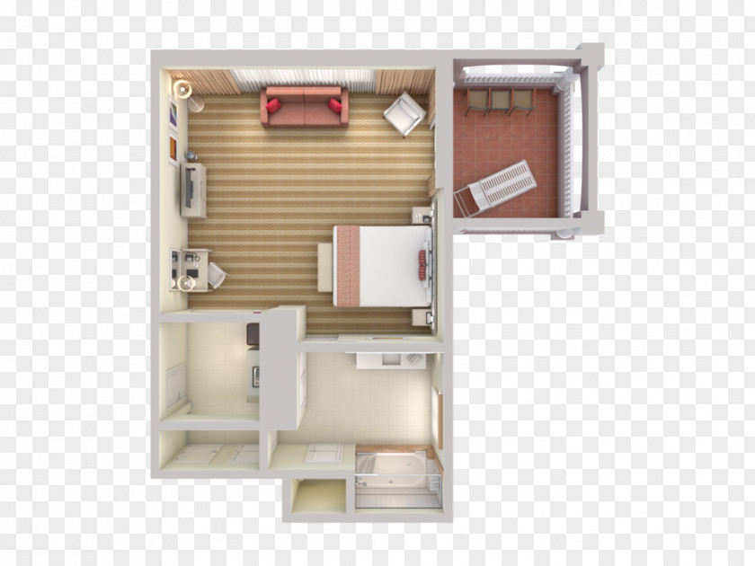 Bed 3D Floor Plan Bedroom House PNG