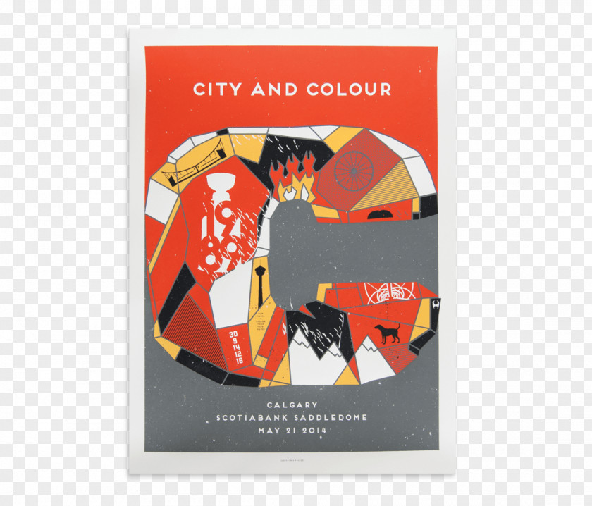City Poster Calgary Graphic Design Screen Printing PNG